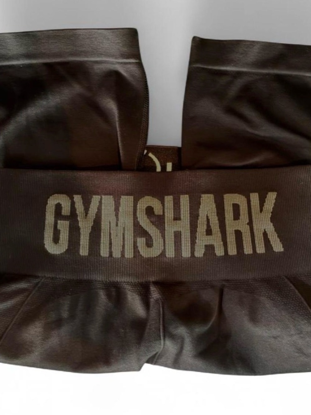 Gymshark Black Biker Shorts with White Logo